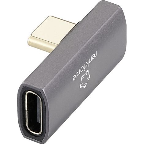Renkforce USB4®, USB-C® Adapter [1x USB-C® Stecker - 1x USB-C® Buchse] RF-3778672  8K UHD, 90° nach (1/4)
