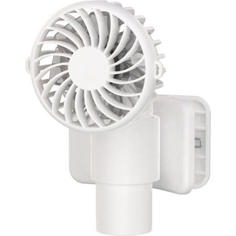 Ventilateur de cou portable – Blanc – 3 vitesses – 7 pales – Moteur sans balais – Mini ventilateur à clip (1/5)