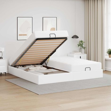 Estructura de cama con colchón con colchón 2 pcs PVC
