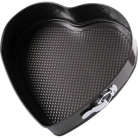 Moule à charnière en forme de cœur, de qualité alimentaire, sans BPA, résistant à la chaleur, réutilisable, compatible micro-ondes, antiadhésif, pour cheesecake, 18 cm.
