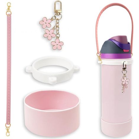Adecuado para accesorios para vasos Stanley, colgantes de pompón, cadenas para vasos, fundas de silicona para vasos y adornos para vasos (1/2)