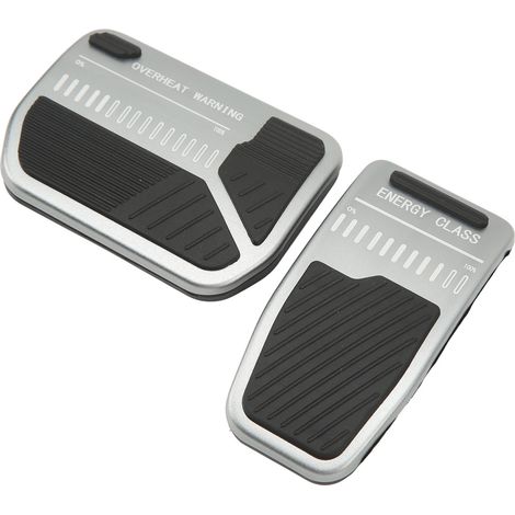 Pédale d'accélérateur et de frein en alliage d'aluminium antidérapant, set de couvre-pédales de rechange pour Tesla Model 3 Y, gris (1/5)
