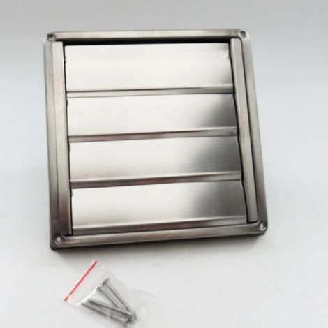 Grille de ventilation extérieure carrée à fermeture automatique en acier inoxydable 304, étanche à la pluie, avec couvercle respirant et ouverture de ventilation. Chapeau d'aération en acier inoxydabl