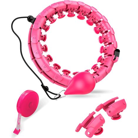 ZOLGINAH Hula smart Fitness Massage cerceau pour adultes et enfants pour perdre du poids, 24 + 2 segments de nœud amovibles, réglage parfait de la taille, cerceau intelligent adapté pour l'extérieur (1/5)