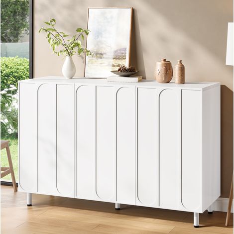 Mueble zapatero 2 en 1 de 3 puertas blanco de PB y MDF con estantes regulables DESVIAE (1/5)