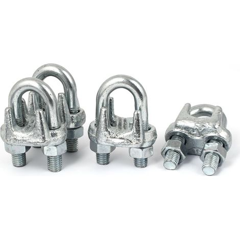 4Stk18mm Planen & Spanngurte Innere Breite Edelstahl Draht Seil Kabel Clip Sattel Seile Klemme (1/3)