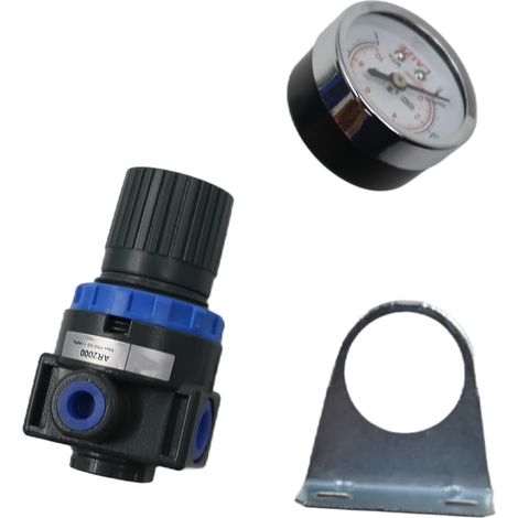 Filtre régulateur d'air de 1/4 pouces Séparateur d'eau Compresseur de calibre de lubrification (AR2000) (1/5)