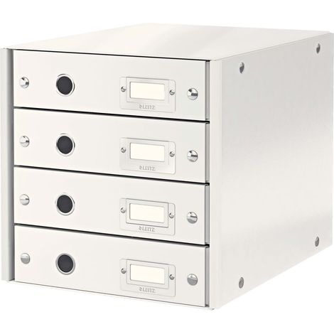 Module de classement Leitz Click&Store Wow 4 tiroirs couleur - blanc (1/3)