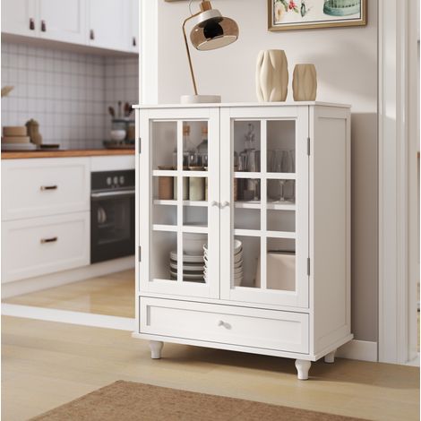 Bibliothèque avec rangement 2 pièces 100x50x200 cm MDF blanc décor bois gain de place - CHICFURN (1/5)