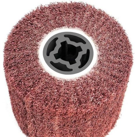 Brosse Abrasive Brosse en Fibre Synthétique pour Rénovateur Extérieur, Ø120x100x19mm, Grain 60 (1/4)