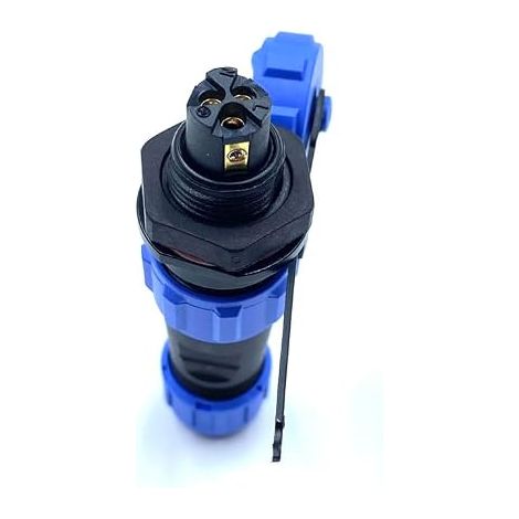 Aviation Plug SP13 3 Pin Solderless Aviation Plug IP68 Waterproof Dustproof Plug for Outdoor Lights, Uses 250V 13A (14AWG Crimp Cable) (1/5)
