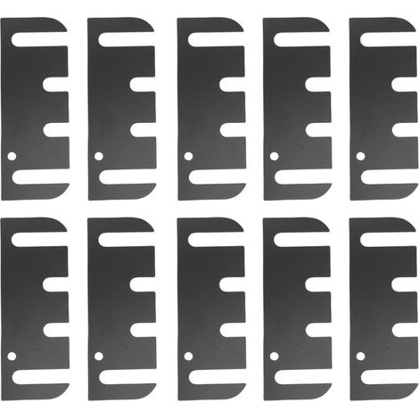 Lot de 10 cales de charnière de porte en acier inoxydable avec revêtement pour l'alignement des portes et le comblement des espaces (1/5)