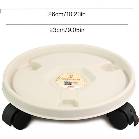 Bac de déplacement pour plantes avec roulettes - Pot de fleur roulant sur chassis rond - Support mobile universel (1/5)