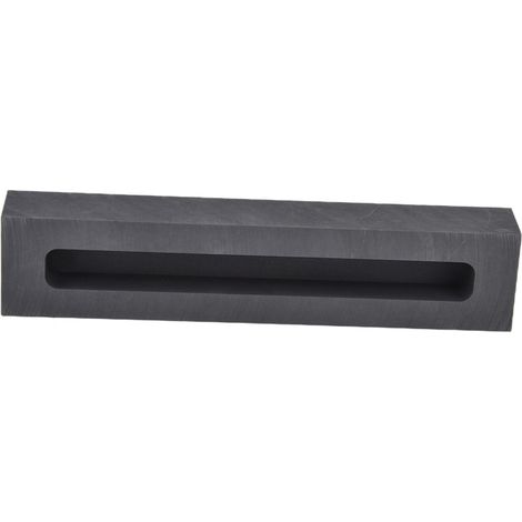 Lingot de métal en bande, creuset en graphite, dimensions extérieures 120×25×17 mm, intérieures 100×10×10 mm, pour fusion et coulée, moule robuste haute température. (1/5)