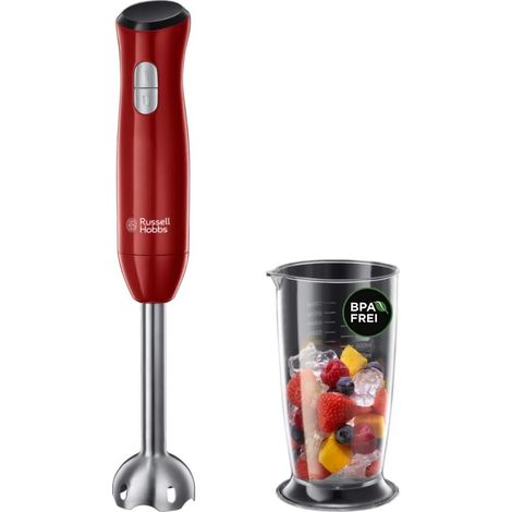 Mixeur plongeant [Puissant] Desire Rouge (2 vitesses, bol mixeur/doseur lavable lave-vaisselle 700ml, sans BPA, mixeur pour smoothie,purées, soupes, sauces, aliments pour bébés) 24690-56 (1/5)