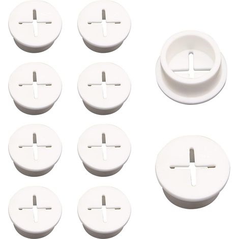 10 pezzi Passacavo flessibile in silicone bianco da 20 mm Passacavo per scrivania in ufficio (1/5)