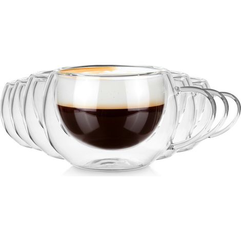 Doppelwandige Thermogläser für Kaffee und Tee, 280 ml, 6 Stück. (1/5)