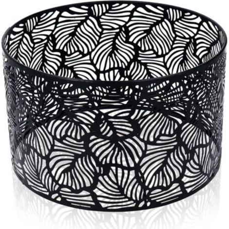 Abat-jour tambour universel moderne noir pour ampoules E14 E27 25x16 cm, lampe à dissipation thermique (1/5)