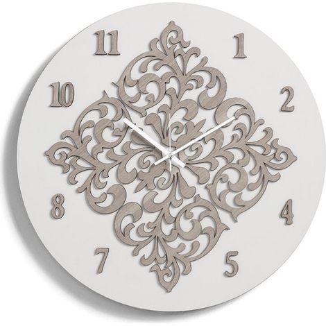 Orologio da parete moderno ROMBO in legno taglio laser D50 BRC