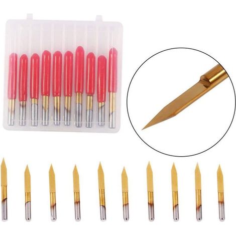 10Pcs Ti Forage Fraise Coupe - Fabrication Cnc Précise - Diamètre De La Tige: 3.175mm / 0.125" - Pour Fraiseuse 1.0-3.0mm (1/3)