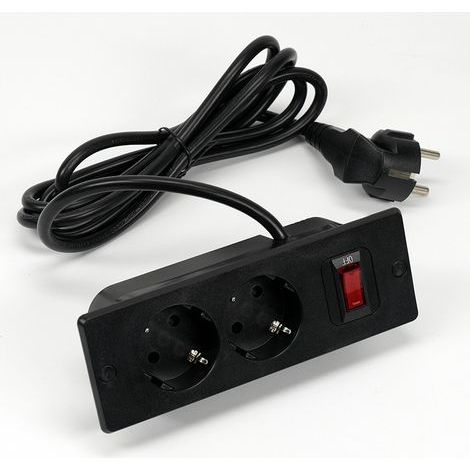 ALOVEZ Prise de Bureau Encastrée 16A avec Interrupteur, Module Électrique pour Meubles et Plans de Travail, Prise CA avec Commande Individuelle (1/3)