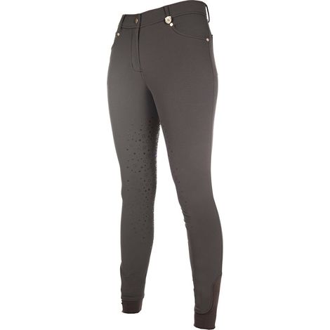 44, Noir 9100: LG Basic pour dames - Pantalon d'équitation en silicone respirant pour l'équitation (1/5)
