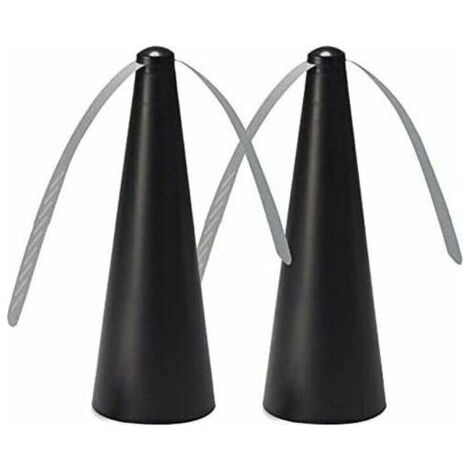 Ventilateur Anti-Mouche, Lot de 2 Répulsifs Anti-Mouches, Fly Fan pour effrayer Les Mouches, Répellante Moustique Fan pour Maison Dîner, Terrasse et Restaurant (1/3)