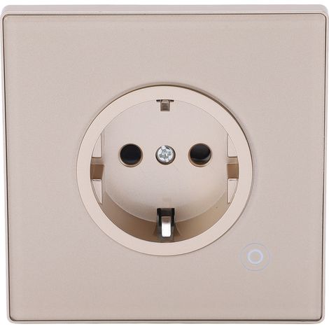 Prise connectée Graffiti, prise programmable, prise murale 16 A 95-245 V, panneau de minuterie, norme européenne, or, version ZigBee (1/5)