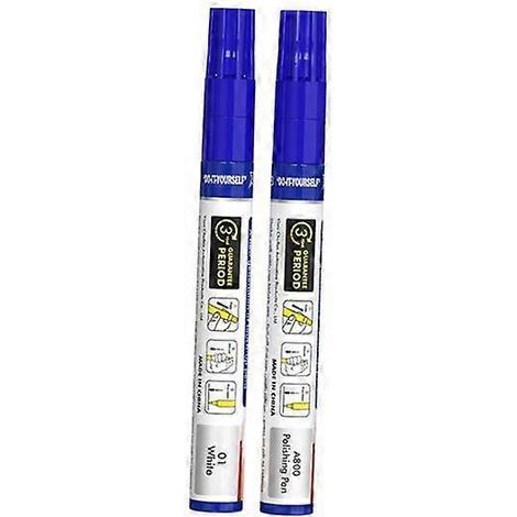 Lot de 5 stylos de retouche peinture auto avec polish, pièces de rechange pour réparer les rayures de voiture. (1/5)