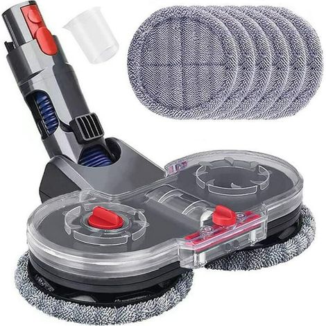Tête de balai électrique pour aspirateur Dyson V11 V10 V15 V8 V7 avec réservoir et 6 lingettes lavables - TRIMEC (1/4)