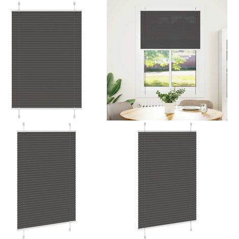 vidaXL Plissee Schwarz 90x150 cm Stoffbreite 89,4 cm Polyester (1/5)