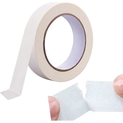 Ruban de masquage 50 rouleaux de 25 mm Papier crépon blanc Adhésif repositionnable pour peinture et dessin (1/5)