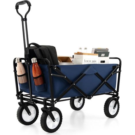 Outdoor Collapsible Folding Utility Wagon Heavy Duty Camping Garden Cart (1/5)