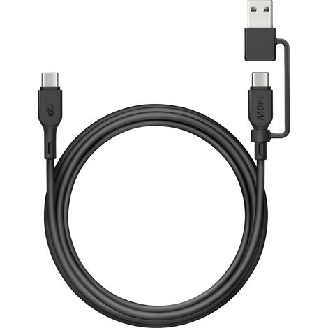 GP USB-Kabel   USB-C®, USB-A Stecker 1.50 m Schwarz  GPCBCCBVBKUSB971 (1/5)