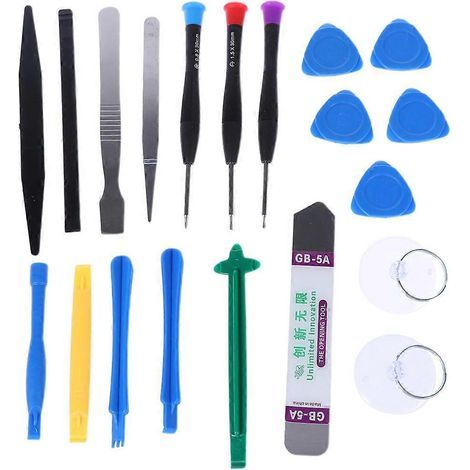 Kit de démontage et de réparation d'emballages de télécommunications (20 pièces) avec tournevis pour smartphone-M (1/3)