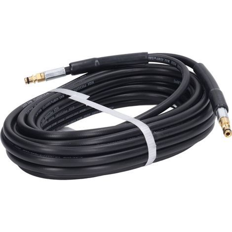 Tuyau haute pression en caoutchouc 15 m – 40 bar – compatible Karcher K2 à K5 – avec 2 embouts inclus (1/5)