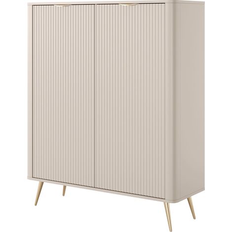Credenza: 2 ante, Beige, 113,2 x 38 x 134,1 cm (1/5)