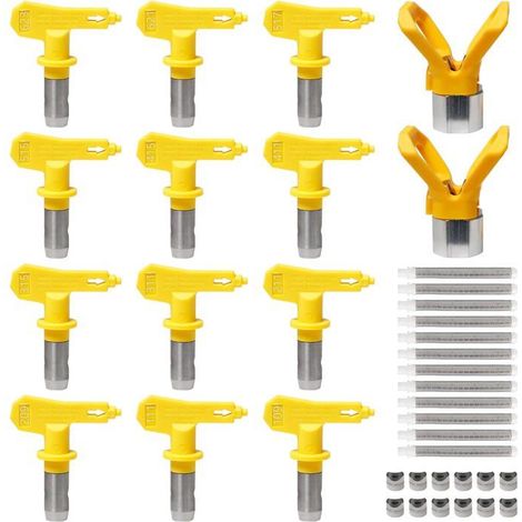 12 Pièce Buse Airless 2 Sièges de Buses 12 Filtres pour Pistolet à Peinture Airles Buses de Pulvérisation Sans Air pour (1/5)