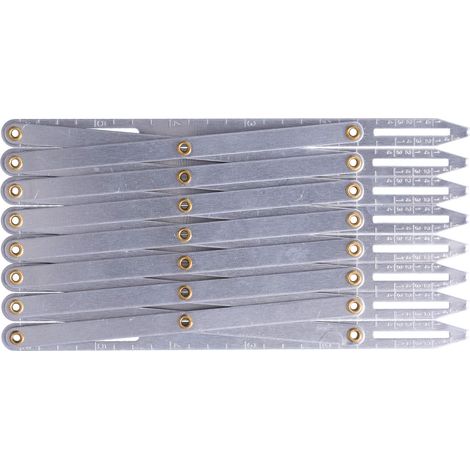 Gabarit de couture en aluminium, longueur réglable, multifonctionnel, antirouille, accessoires de confection de rideaux pour la maison (1/5)