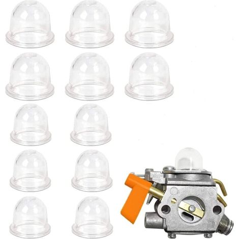 12 Pièces Carburateur Amorce Pompe Ampoule 19 mm et 22 mm Poire Pompe Amorcage Accessoires de Carburateur pour Debroussailleuse Tronçonneuse Souffleur Tondeuse (1/4)