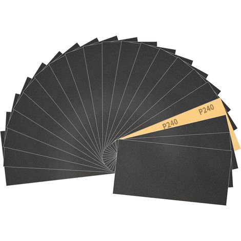 30 Feuilles Papier de Verre Imperméable 9 x 3,6 pouces Grain Papier Abrasif 240 pour Finition du Bois, Métal, Plastique et l'Automobile (1/5)