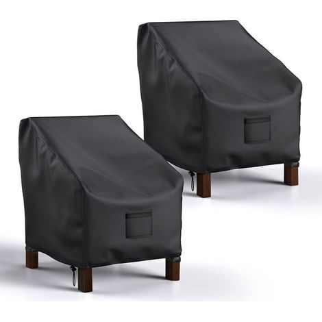 Coprisedie impermeabili per patio, coprisedie comode e profonde, coprimobili da esterno resistenti (97x79x74 cm - Set da 2)