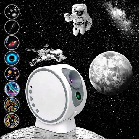 ® 8 IN 1 Planetarium Projector with Meteor Effect, Galaxy Projector for Bedroom, Night Light Projector with Adjustable Focus Lens, Timer/Bluetooth Speaker/12 White Noise Sounds