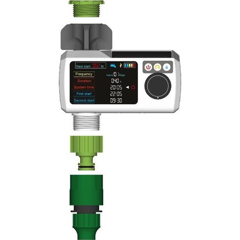 Intelligenter Tropfbewässerungsregler mit Regensensor, Bewässerungstimer und automatischer Zeitschaltuhr für Gärten (1/5)