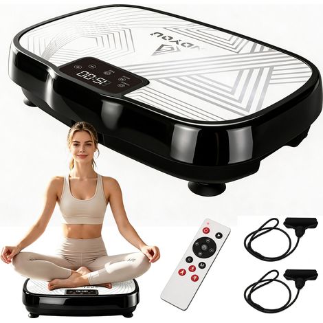 ANDYOU Plateforme vibrante oscillante de fitness, 10 modes intégrés, 150 niveaux de vitesse, avec télécommande et 2 bandes de résistance, équipement sportif maison, charge maximale 120KG (1/5)
