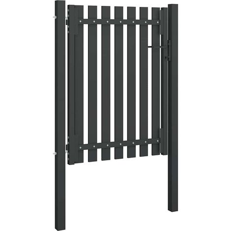 Maison Exclusive - Gartentor aus Stahl 100 x 125 cm Anthrazit