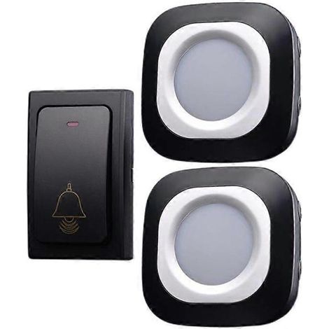Sonnette sans fil intelligente Flash 1 pour 2 Noire-AquaForge (1/3)
