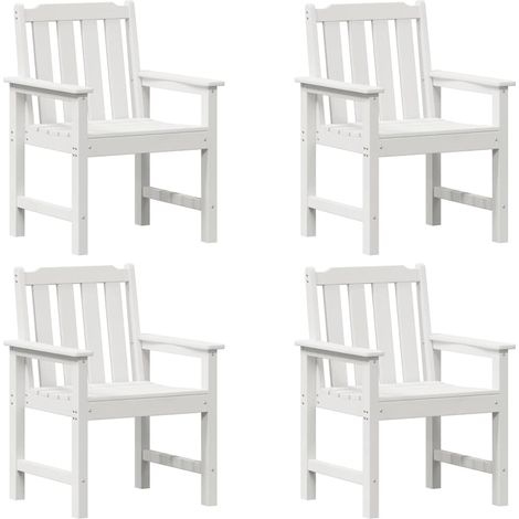 Maison Exclusive - Gartenstuhl 4 pcs Weiß 65,5 x 59 x 88 cm Polye