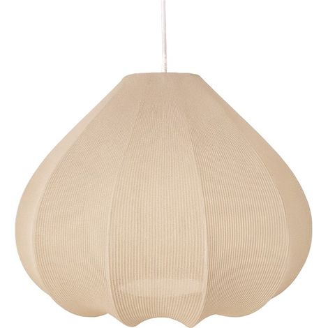Abat jour forme goutte Améthyste en voile écru beige Diamètre