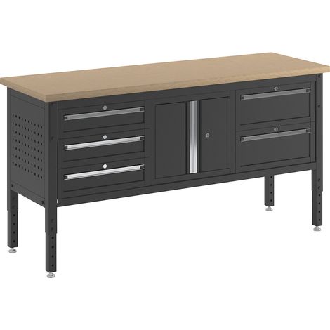 FRANKEL kaiserkraft, Établi BLACKLINE, avec 6 tiroirs, armoire (1/5)